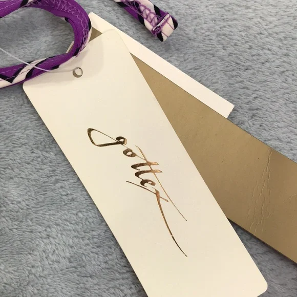 Gottex Virginia Geometric String Bikini Top and Matching Bottom Size 8 New - Picture 5 of 9